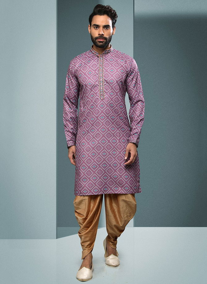 Lavender Colour Vol 27 New Latest Designer Party Wear Cotton Kurta Peshawari Collection 1577